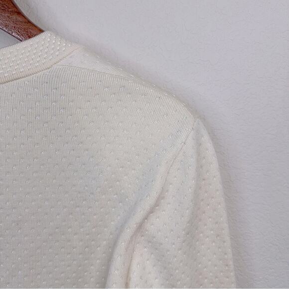 Vintage ESCADA Margaretha Ley Wool Blend Ivory Pockets Buttons Cardigan Size L - Picture 6 of 13